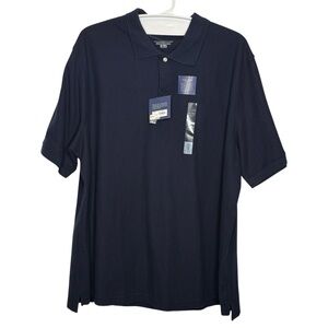 Croft and Barrow Polo Navy Blue 2XL Short Sleeved Cotton Shirt New with Tags